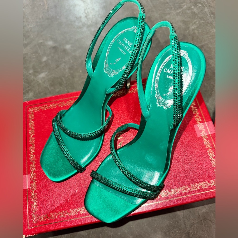 Green rene Caovilla Size 38